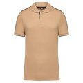 Polo contrastado hombre Camel / Black XL