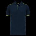 Polo contrastado hombre Navy / Fluorescent Yellow 4XL