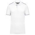 Polo contrastado hombre White / Navy 4XL