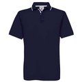 Polo deportivo de algodón peinado Navy / White L