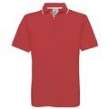 Polo deportivo de algodón peinado Red / White S