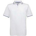 Polo deportivo de algodón peinado White / Royal Blue M