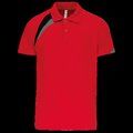 Polo deportivo unisex 100% poliéster Sporty red/Black/Storm grey L