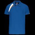 Polo deportivo unisex 100% poliéster Sporty Royal Blue / White / Storm Grey XL