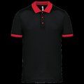 Polo entallado y estilo moderno Black / Red S