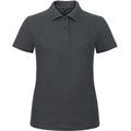 Polo entallado para mujer 100% algodón Anthracite XL