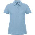 Polo entallado para mujer 100% algodón Light Blue L