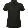 Polo entallado para mujer 100% algodón Negro 3XL