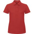 Polo entallado para mujer 100% algodón Rojo L