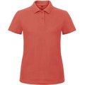 Polo entallado para mujer 100% algodón Rojo / Naranja 3XL