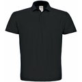 Polo hombre cuello canalé Black S