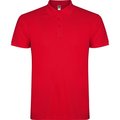 Polo de hombre de manga corta Rojo 3/4