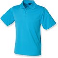 Polo hombre poliéster micropiqué Azul S