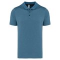 Polo jaspeado de manga corta Azul M