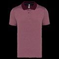 Polo jaspeado de manga corta Burgundy Heather 3XL