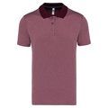 Polo jaspeado de manga corta Burgundy Heather XL