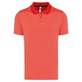 Polo jaspeado de manga corta Rojo XL