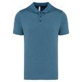 Polo jaspeado de manga corta Steel Blue Heather 4XL