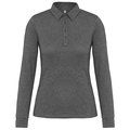 Polo jersey manga larga mujer Grey Heather M