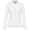 Polo jersey manga larga mujer White XL