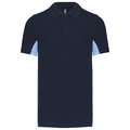 Polo manga bicolor hombre Azul XXL