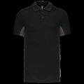 Polo manga bicolor hombre Black / Dark Grey M