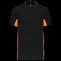 Polo manga bicolor hombre Black / Orange S