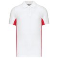 Polo manga bicolor hombre Blanco XXL