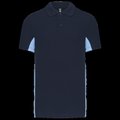 Polo manga bicolor hombre Navy / Sky Blue M