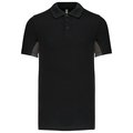 Polo manga bicolor hombre Negro M