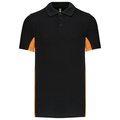 Polo manga bicolor hombre Negro XL