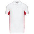 Polo manga bicolor hombre White / Red S