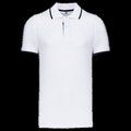 Polo manga corta 100% algodón piqué White / Navy / White M