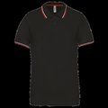 Polo de manga corta algodón Black / Red / White S