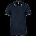 Polo de manga corta algodón Navy / Light Grey / White S