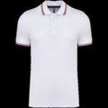 Polo de manga corta algodón White / Navy / Red XXL