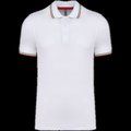 Polo de manga corta algodón White / Red / Green S