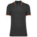 Polo manga corta hombre Dark Grey / Orange XL