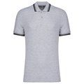 Polo manga corta hombre Oxford Grey / Black M