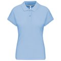 Polo manga corta mujer algodón Azul M