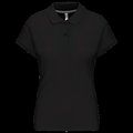 Polo manga corta mujer algodón Black 3XL