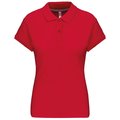 Polo manga corta mujer algodón Rojo L