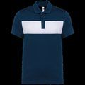 Polo de manga corta unisex con Panel en el pecho Sporty Navy / White M