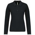 Polo de manga larga entallado mujer Black XS