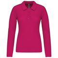 Polo de manga larga entallado mujer Fuchsia XXL