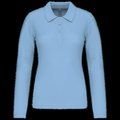 Polo de manga larga entallado mujer Sky Blue S