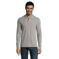 Polo Manga Larga Hombre 180g Gris L