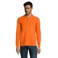 Polo Manga Larga Hombre 180g Naranja M