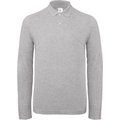 Polo manga larga hombre algodón Heather Grey L