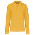 Polo manga larga hombre algodón piqué Amarillo 4XL